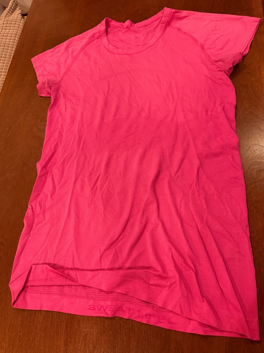lululemon athletica Hot Pink Short Sleeve Crew Neck Tee